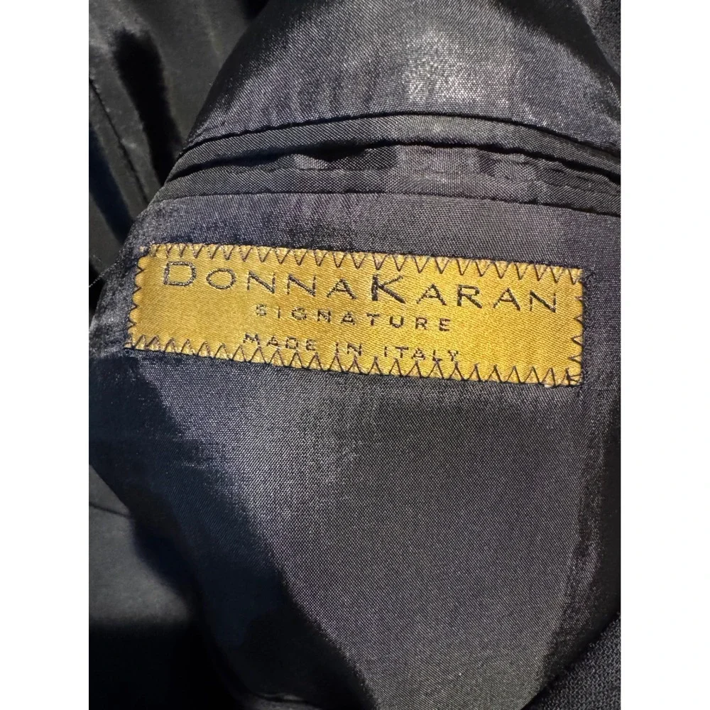 Donna Karan Signature Mens Black 100% Wool 3-Button Blazer 44L Made in‎ Italy 44